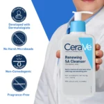 CeraVe Renewing SA Face Cleanser 237ml | Gentle Exfoliation for Normal Skin - Image 3