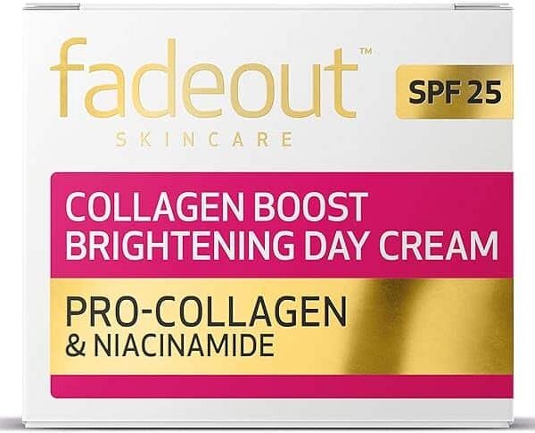 FADEOUT Collagen Boost Brightening Day Cream 50ml | UK | Firm, Brighten, Protect