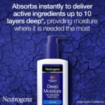 Neutrogena Deep Moisture Fast Absorbing Body Lotion 400ml | 24-Hour Hydration for Dry Skin - Image 3