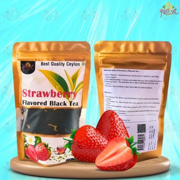 Strawberry Flavored Black Tea 70g | Sweet & Fruity Black Tea Blend