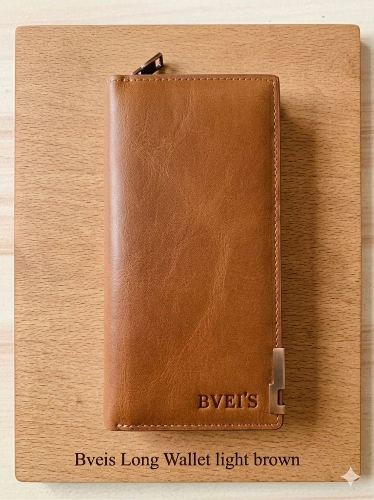 bveis long wallet Light brown