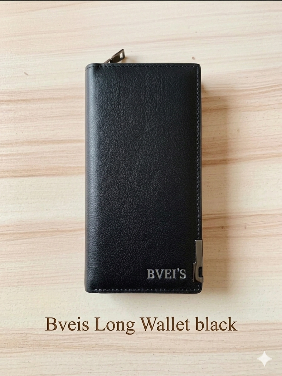 bveis long wallet Black